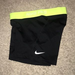 Nike Pro neon shorts